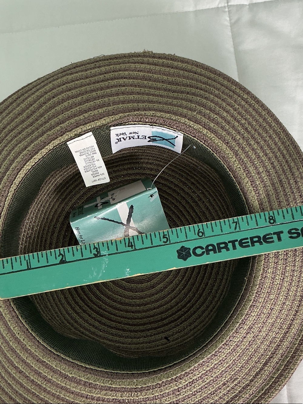 Betmar New York - Woman’s Woven Packable Sun Hat in Olive/Brown - Picture 5 of 12